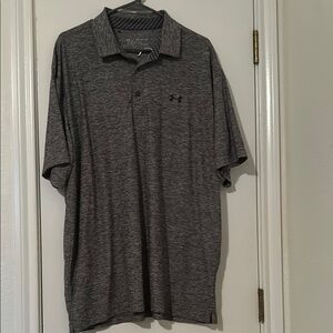 Under Armour Gray Polo Shirt Athletic Casual Fit
